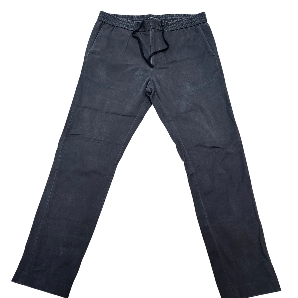 Banana Republic‎ Pants Slim Tapered Fit Faded Black Cotton Stretch Casual Size L